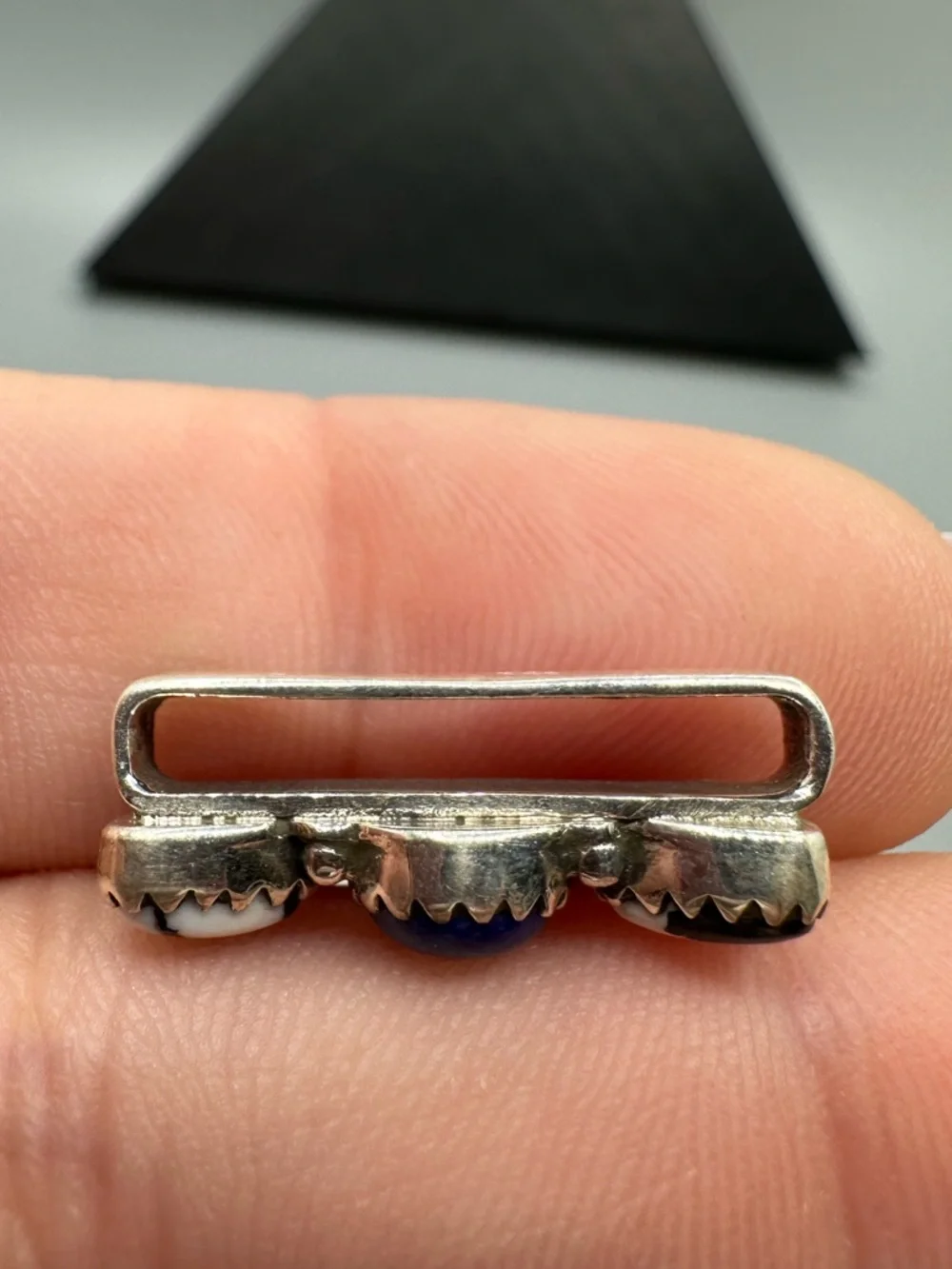 ⌚White Buffalo Lapis Lazuli Sterling Silver 925 Watch Band Charm Handmade Heart
